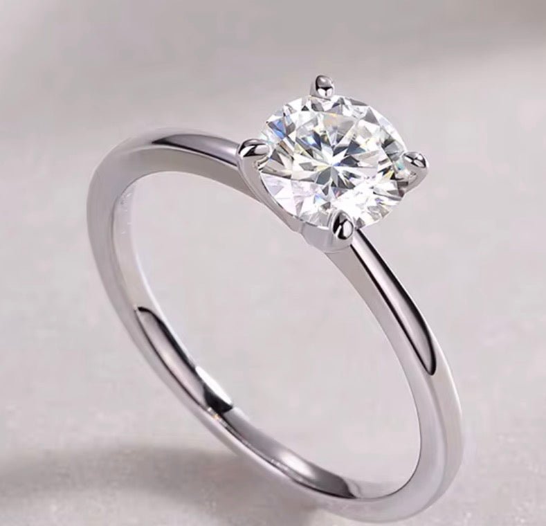 1 Carat Moissanite Ring 925 Sterling Silver - Moissanite Market