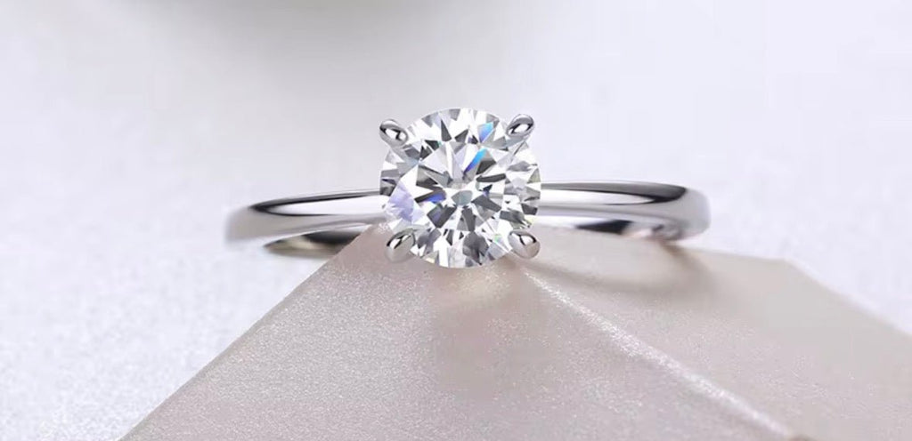 1 Carat Moissanite Ring 925 Sterling Silver - Moissanite Market