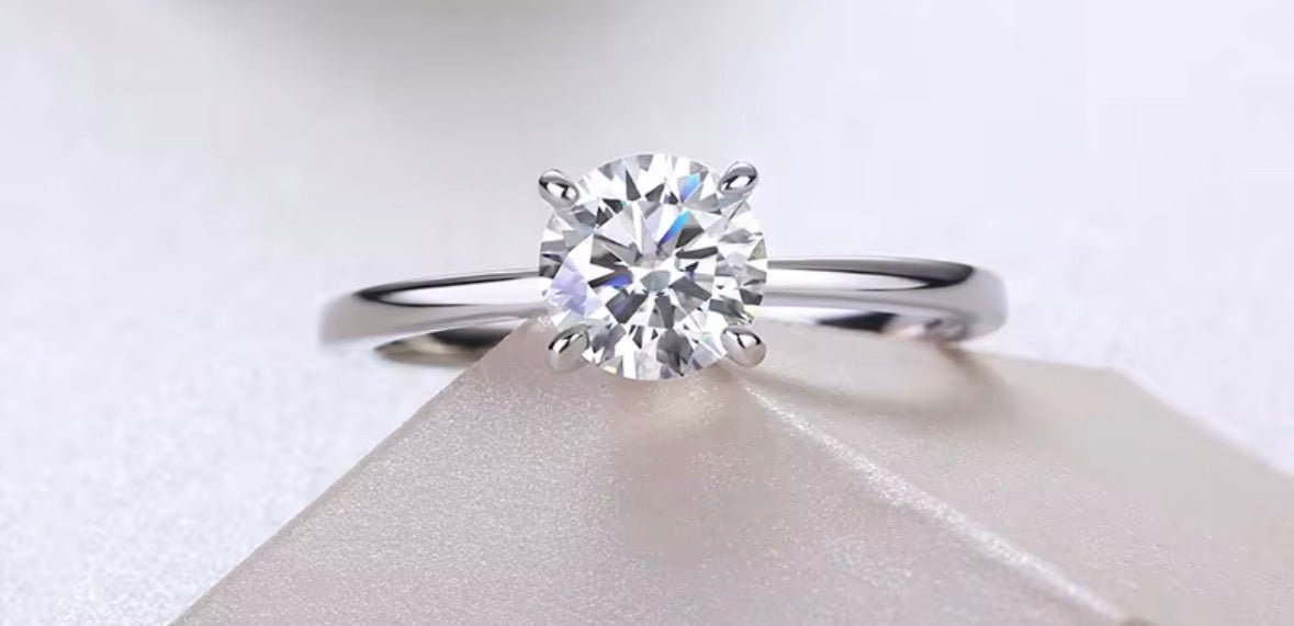 1 Carat Moissanite Ring 925 Sterling Silver - Moissanite Market