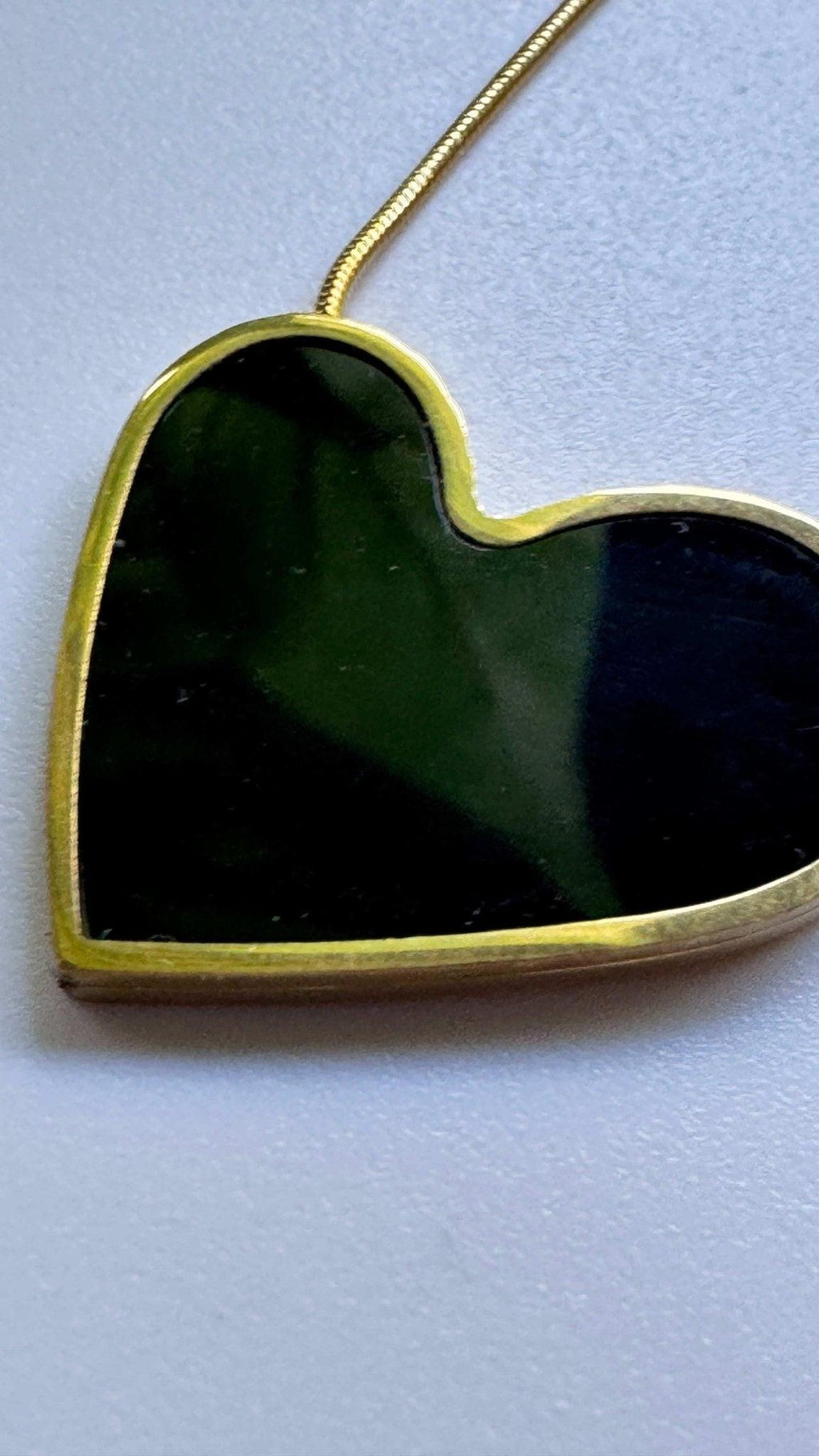 Black Heart Necklace - Unique New Black Heart Pendant Design 18in Box Chain - Moissanite Market