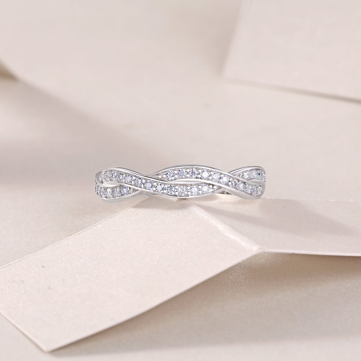 Dream - A Wedding Ring Set With Top - quality Moissanite S925 In Silver And Platinum - plated. The Ring Can Be Inspected With A Diamond Pen - Moissanite Market