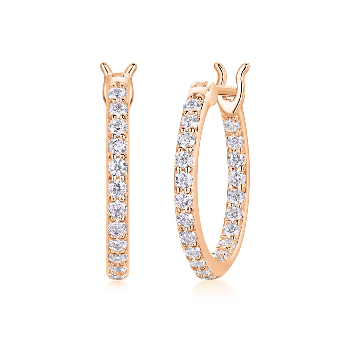 Earrings Set With Top - quality Moissanite S925 Silver And Platinum - Moissanite Market
