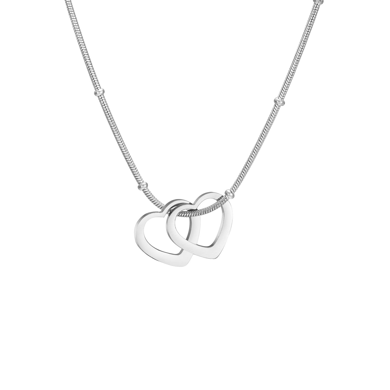 Heart - shaped Light Plate Necklace - Moissanite Market