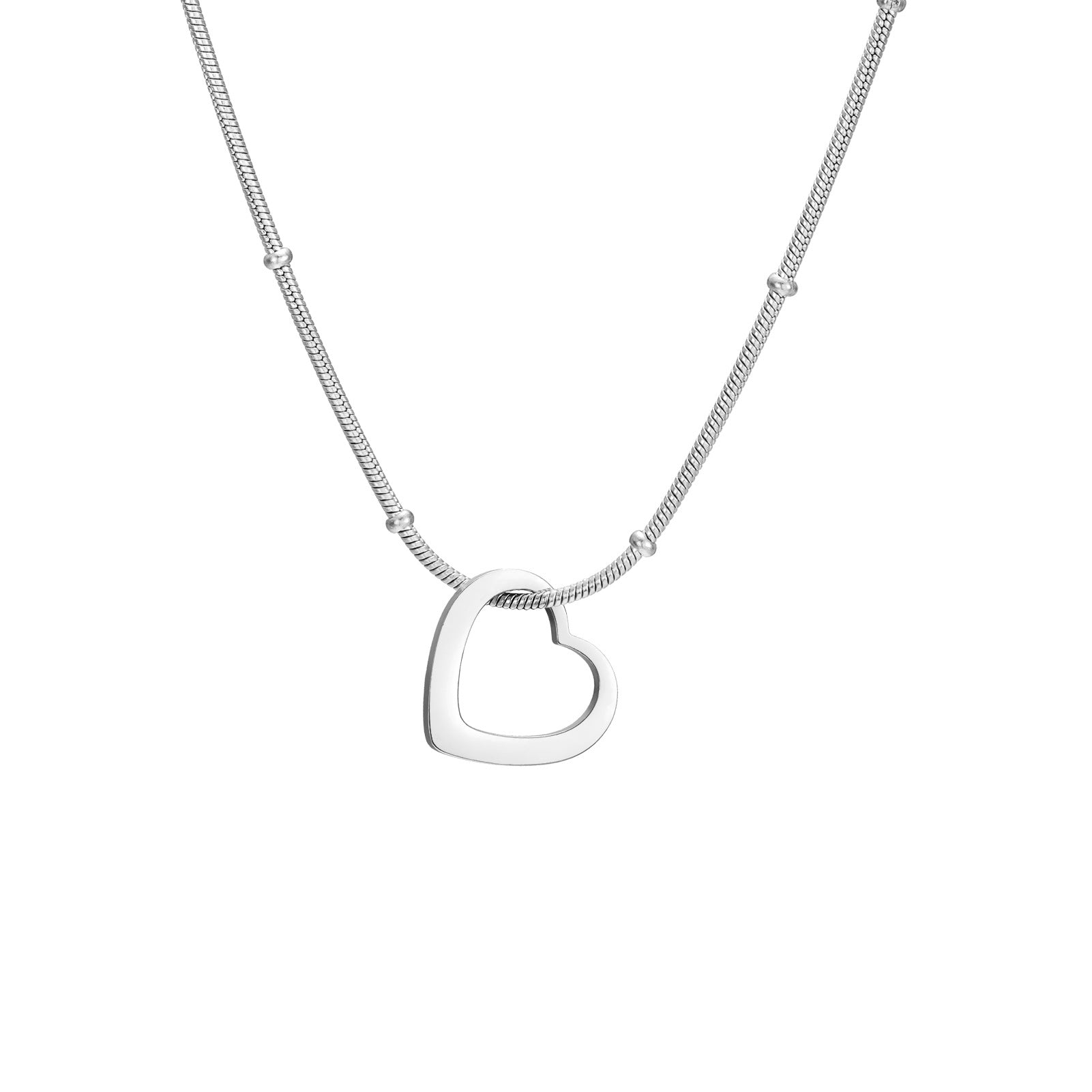 Heart - shaped Light Plate Necklace - Moissanite Market