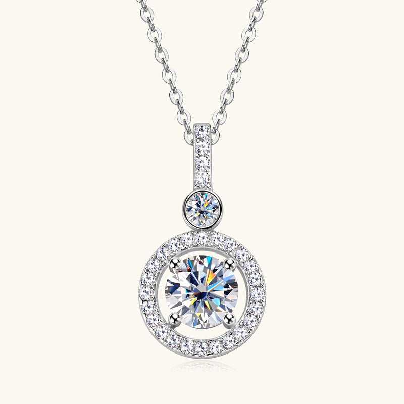 High - end Sense All Moissanite Necklace Trendy Cool Round - Moissanite Market