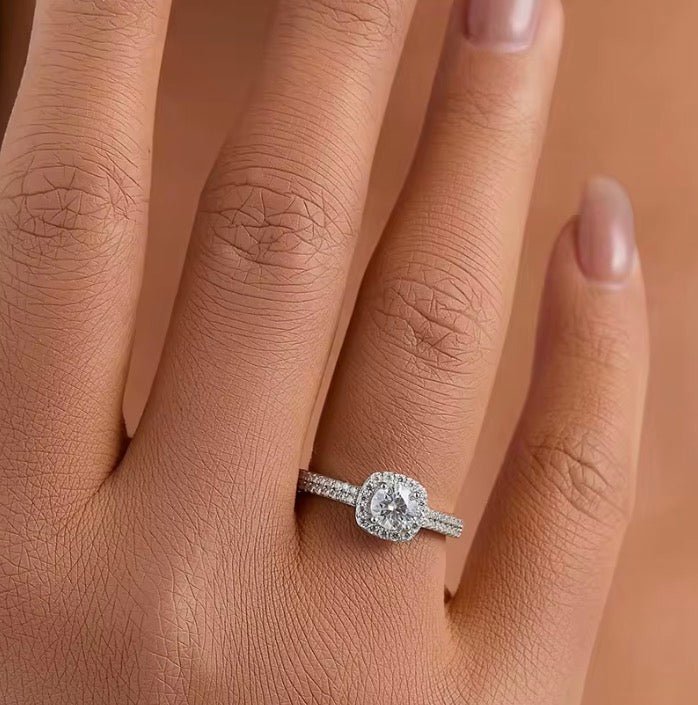 Moissanite 925 Sterling Sliver Platinum 2 carat - Moissanite Market