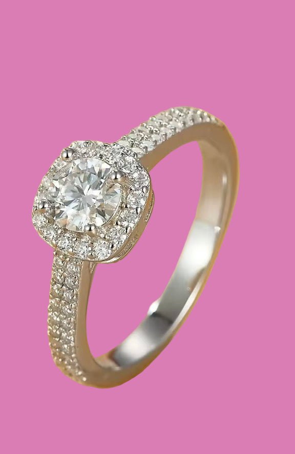 Moissanite 925 Sterling Sliver Platinum 2 carat - Moissanite Market