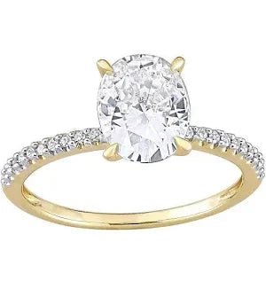 Moissanite Lab - Grown Gold 1 Carat Engagement Ring - Moissanite Market