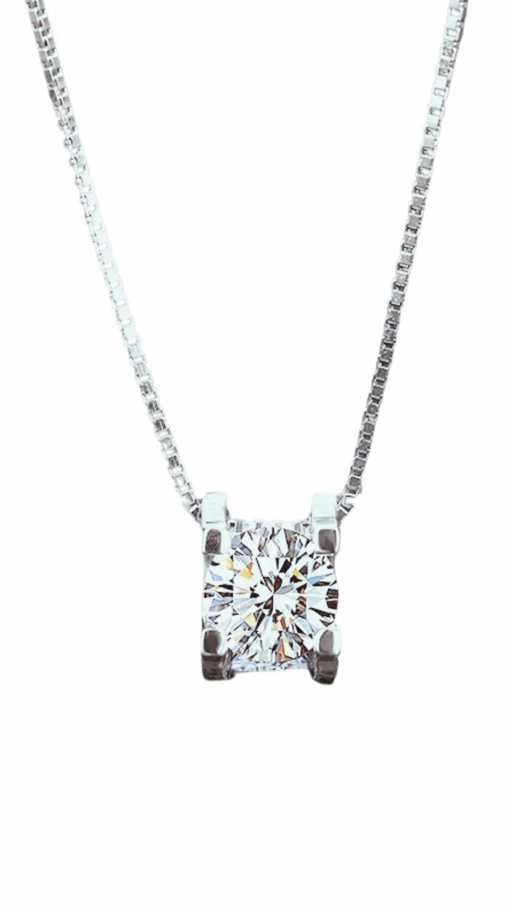 Moissanite Luxury Diamond Necklace 2 Carat with 18 Inch Sterling Silver Chain - Moissanite Market