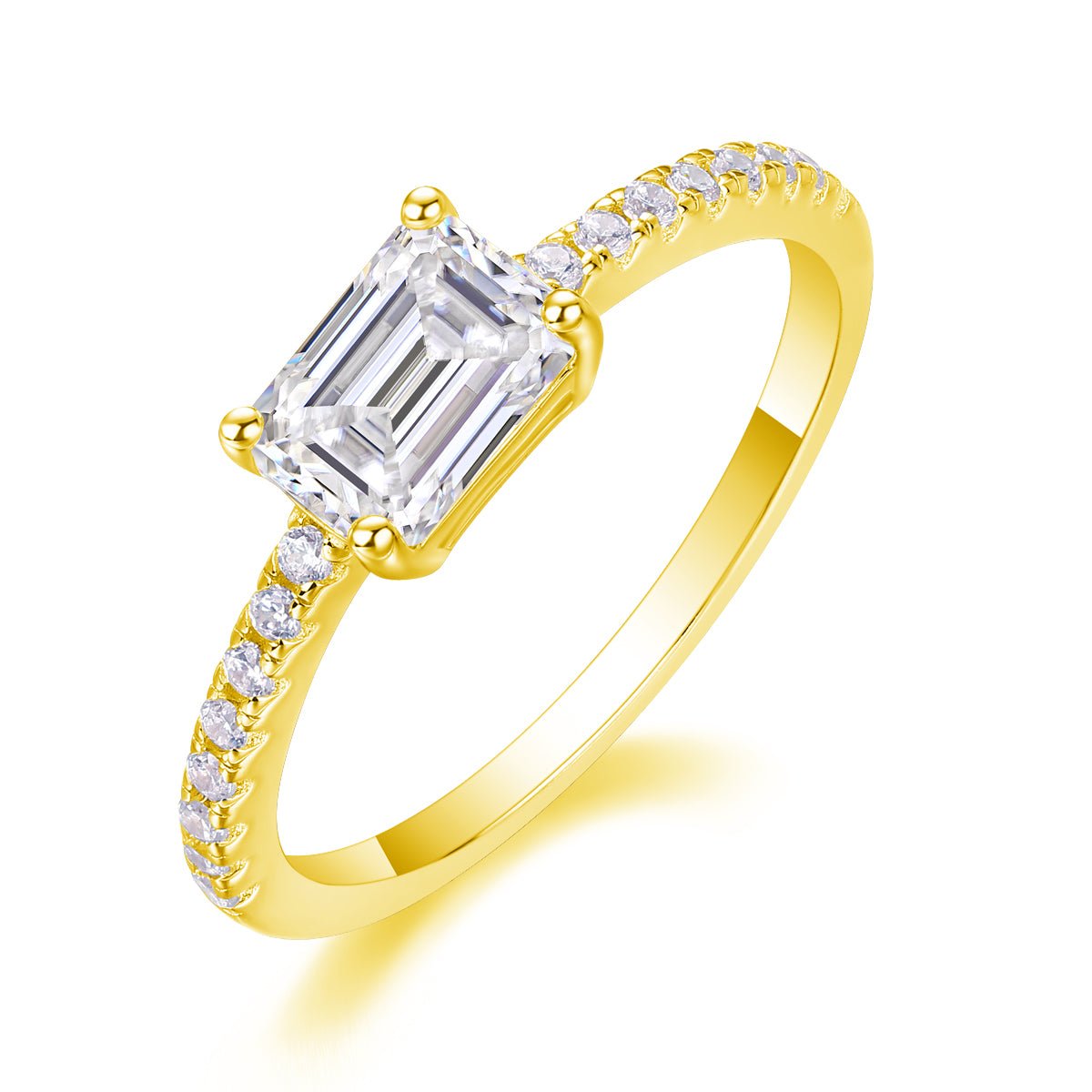 Set With Top - quality Moissanite S925 Silver And Platinum. - Moissanite Market