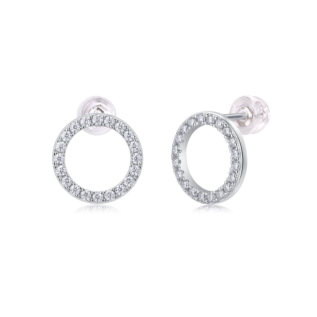 Top - quality Moissanite S925 Silver And Platinum - plated Stud Earrings. - Moissanite Market
