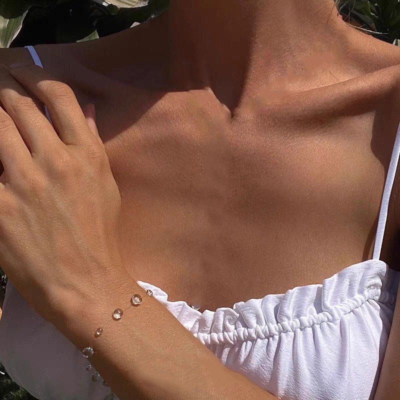 Unique Design Handmade Frosted Dewdrop Elegant Waterdrop Necklace Earrings - Moissanite Market