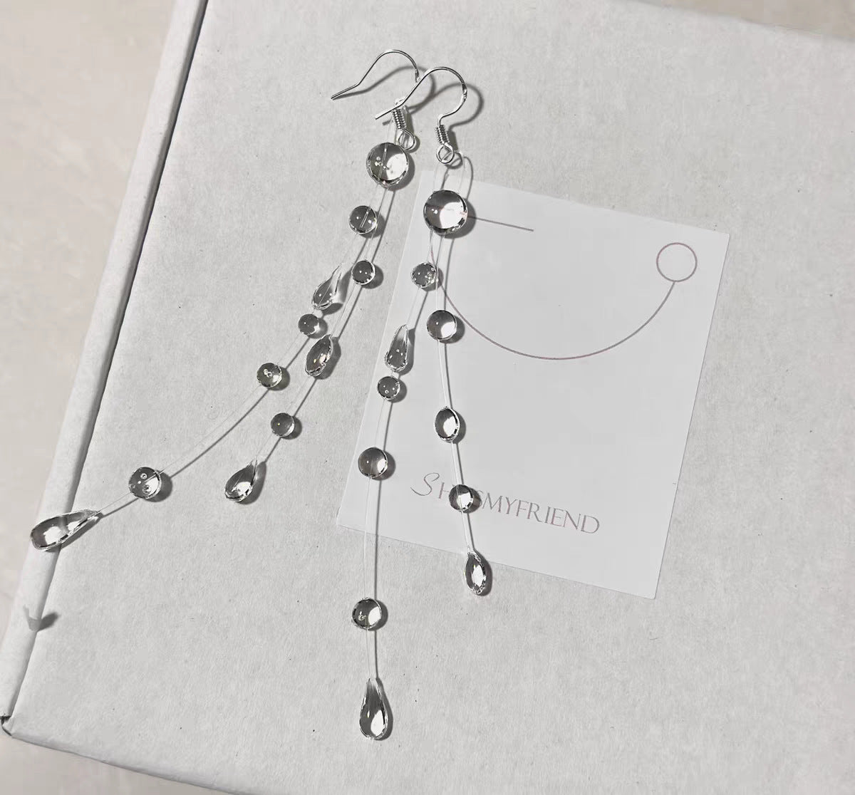 Unique Design Handmade Frosted Dewdrop Elegant Waterdrop Necklace Earrings - Moissanite Market